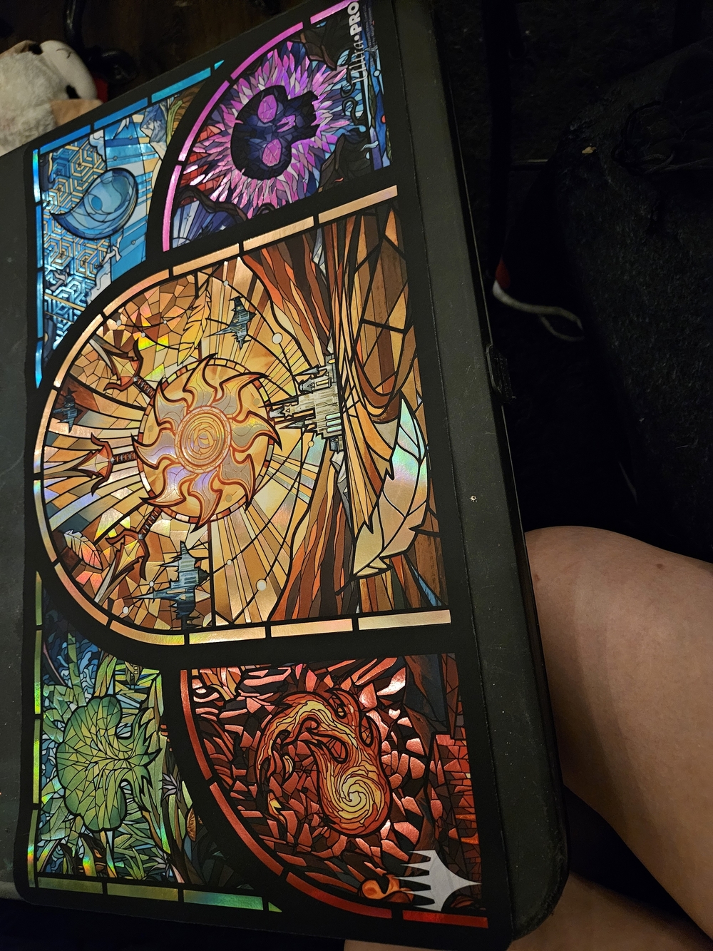 Stained-Glass Style Art Playmat MTG- Multicolor
